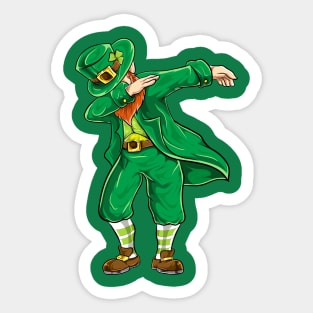 St Patrick's Day Dabbing Leprechaun Sticker